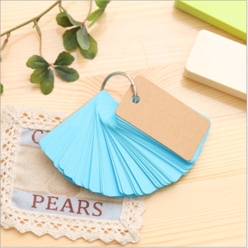 Bộ Flashcard học từ vựng 100 tờ (4*7 cm) - Nhiều màu Học Tiếng Anh