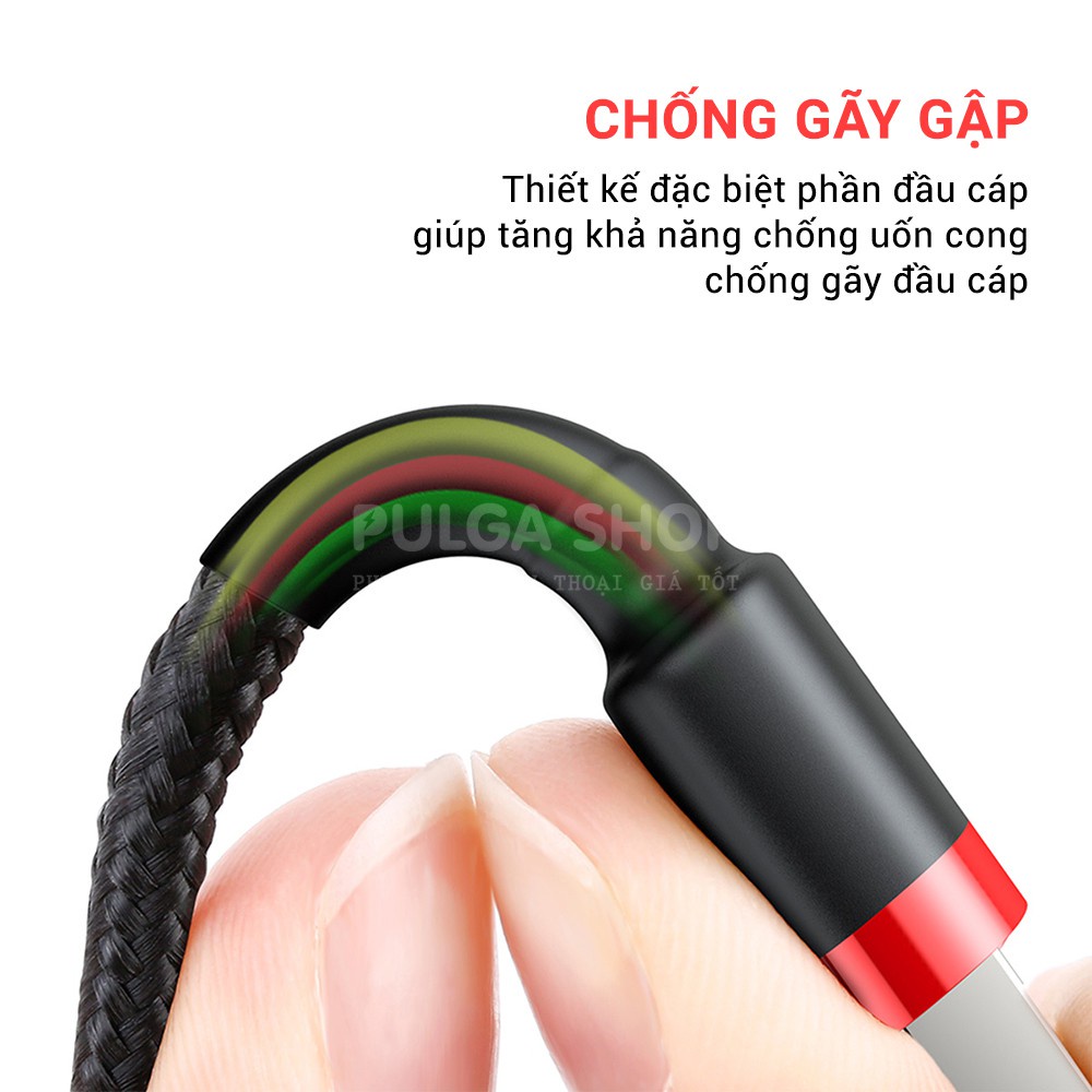 CÁP SẠC KIM CƯƠNG 18W IOS 2.4A PD40I - Dây Dù - Bền Đẹp - Chính Hãng HD Design