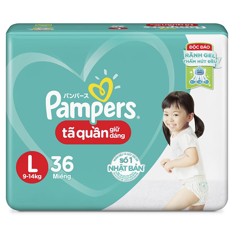 Bỉm quần Pampers size vừa S30/M40/L36/XL18/XXL28 chính hãng