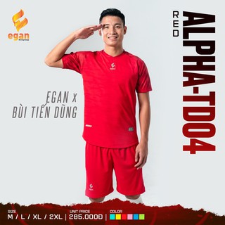 Quần Áo Đá Bóng CAO CẤP EGAN ALPHA - TD04 Fan BÙI TIẾN DŨNG tặng băng captain