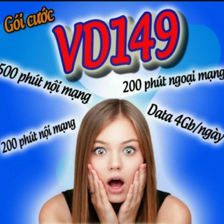 SIM VD149 12T- 1440GB ( Miễn Phí Data ) và Gọi Miễn Phí và nhắn tin Miễn Phí -Sản Phẩm Sử Dụng Bảo Hành 12 Tháng