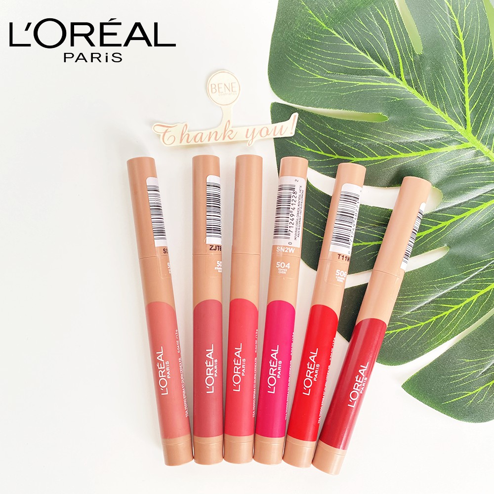 [Chính Hãng] Son Lì Bút Chì L'Oreal Matte Lip Crayon Loreal Paris Lipstick