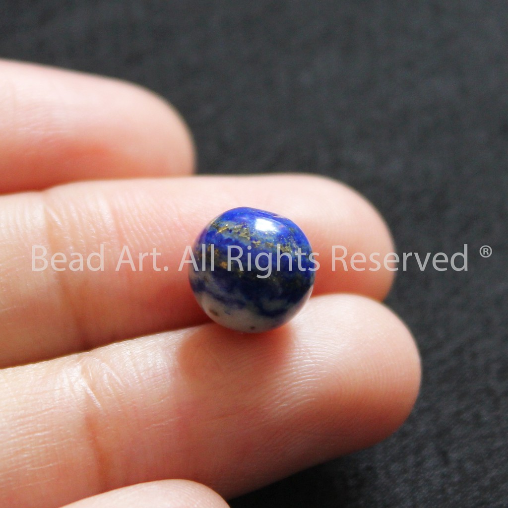 [1 Hạt] Lapis Lazuli Thiên Nhiên Xanh Dương 8mm, Mệnh Thuỷ, Mộc, Phối Vòng Tay Phong Thuỷ, Chuỗi Hạt S45 - Bead Art