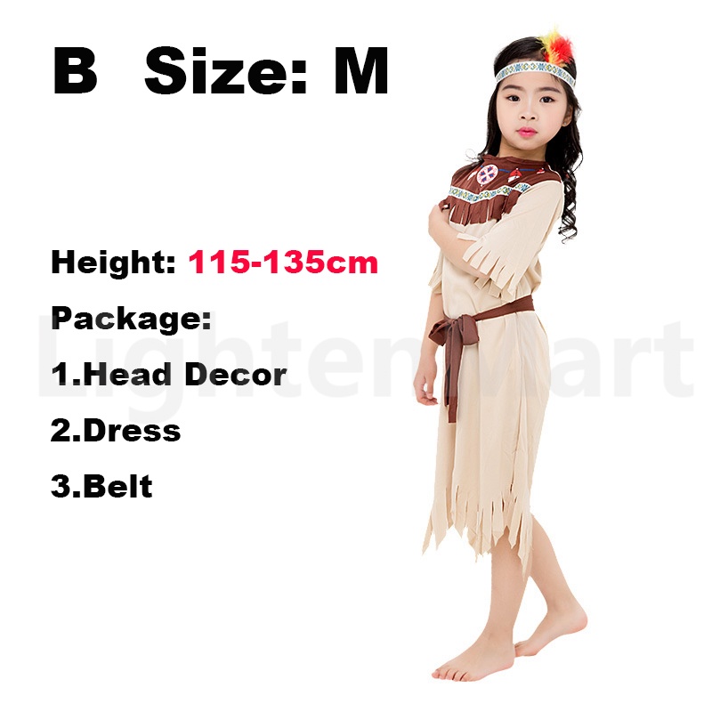 Thổ dân da đỏ trang phục cosplay cho trẻ em