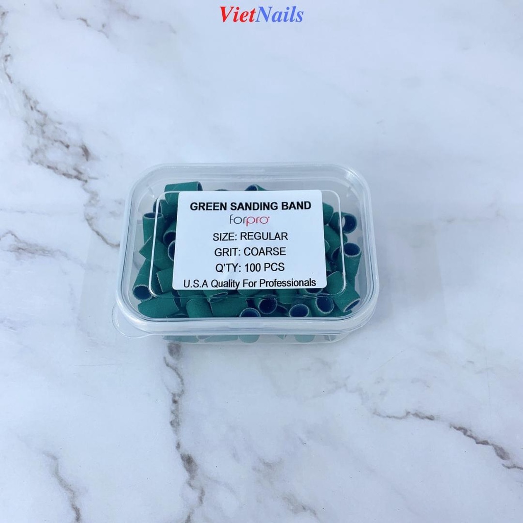Hộp 100 Đầu Mài Nhám Giấy Xanh Mịn, Xanh Nhám - Tặng Kèm Đầu Gắn Mài Kim Loại
