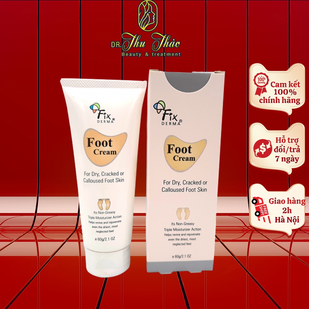 Kem Dưỡng Fixderma Foot Cream Mềm Mịn, Chống Nứt Nẻ Gót Chân 60g