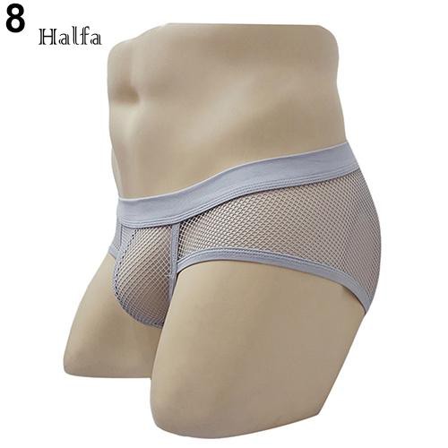 Quần lót boxer phối lưới xuyên thấu gợi cảm cho nam