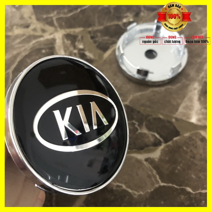 Logo chụp mâm, ốp lazang vành bánh xe ô tô hãng xe KIA - Đường kính 60mm KIA-60