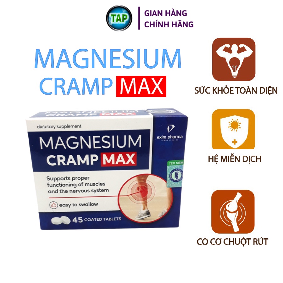 Viên Uống Giảm Co Cơ Chuột Rút, Tê Bì Chân Tay, Đau Mỏi Cơ Bắp, Bổ Sung Magie, B6