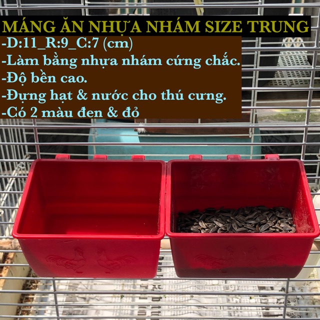 Combo 2 máng ăn vuông (size trung) cho Thú Cưng.