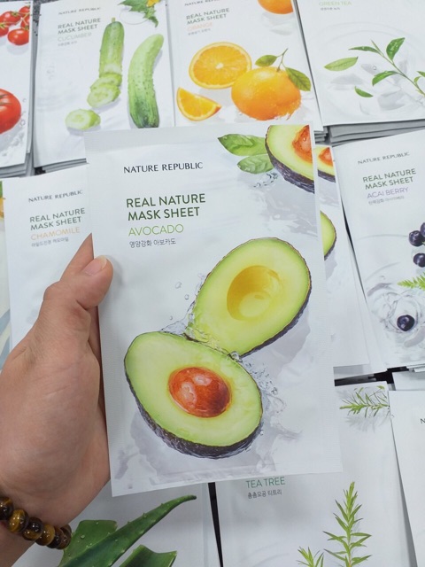Mặt Nạ Bơ Dưỡng Ẩm Nature Republic Real Nature Mask Sheet Avocado 23ml