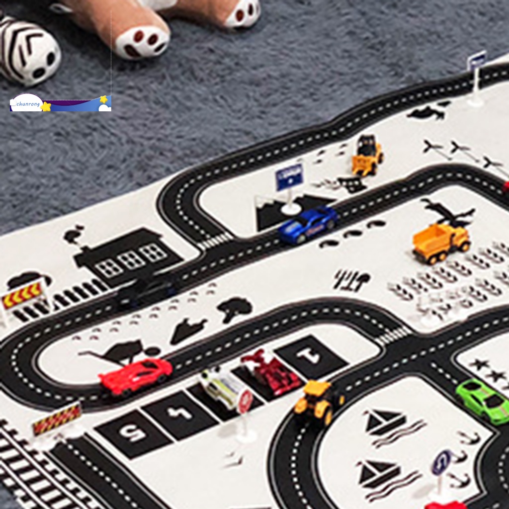 Thảm đồ chơi mềm mại hình bản đồ giao thông đường phố dành cho bé
