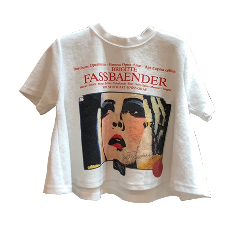 Korean version of loose fashion print trend short-sleeved T-shirt woman