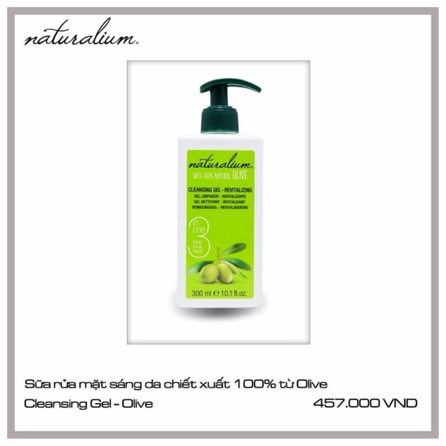 Sữa Rửa Mặt Naturalium Olive