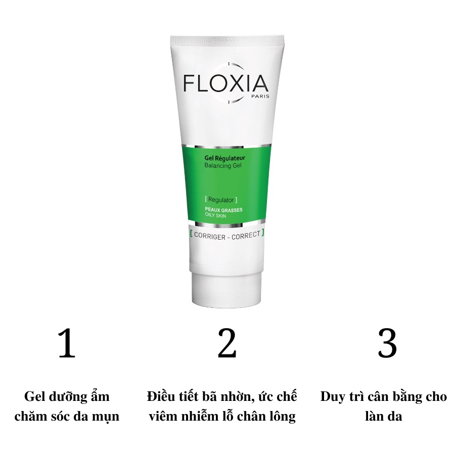 Gel dưỡng FLOXIA BALANCING GEL 40ml làm dịu và ngăn ngừa mụn