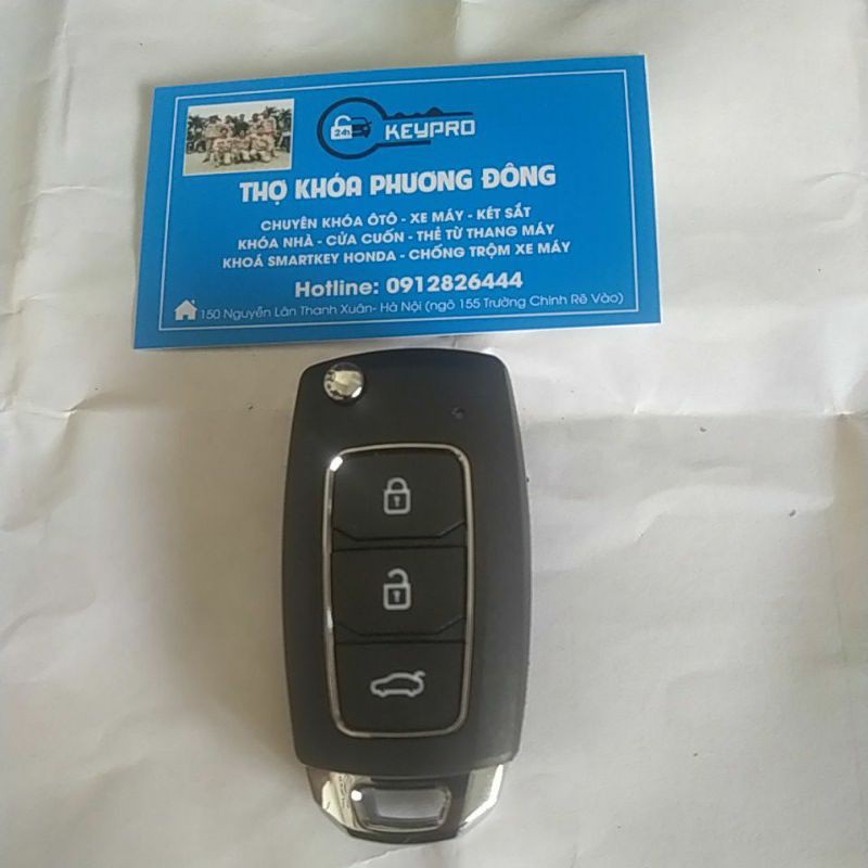 Chìa khoá remote gập Toyota Vios, Innova, Future, Hilux...