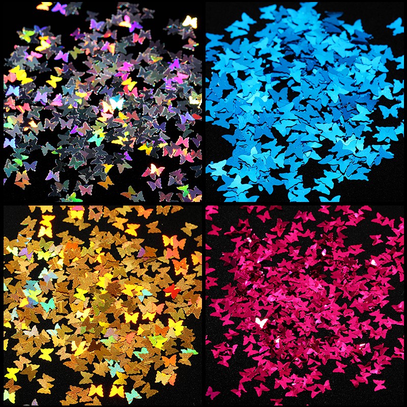 Hộp Kim Sa UR SUGAR Hình Bướm Đính Trang Trí Móng Nghệ Thuật