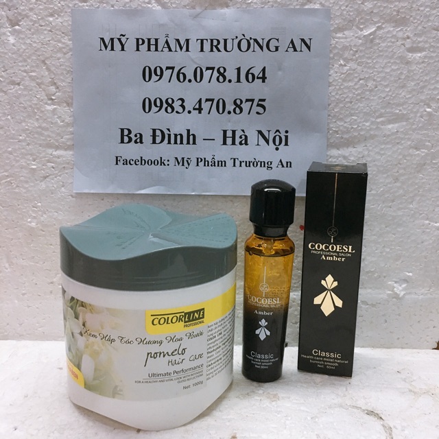 Combo Hấp Ủ Tóc Hương Hoa Bưởi 1000gam và Tinh Dầu Dưỡng Tóc Cao Cấp Cocoesl 60ml