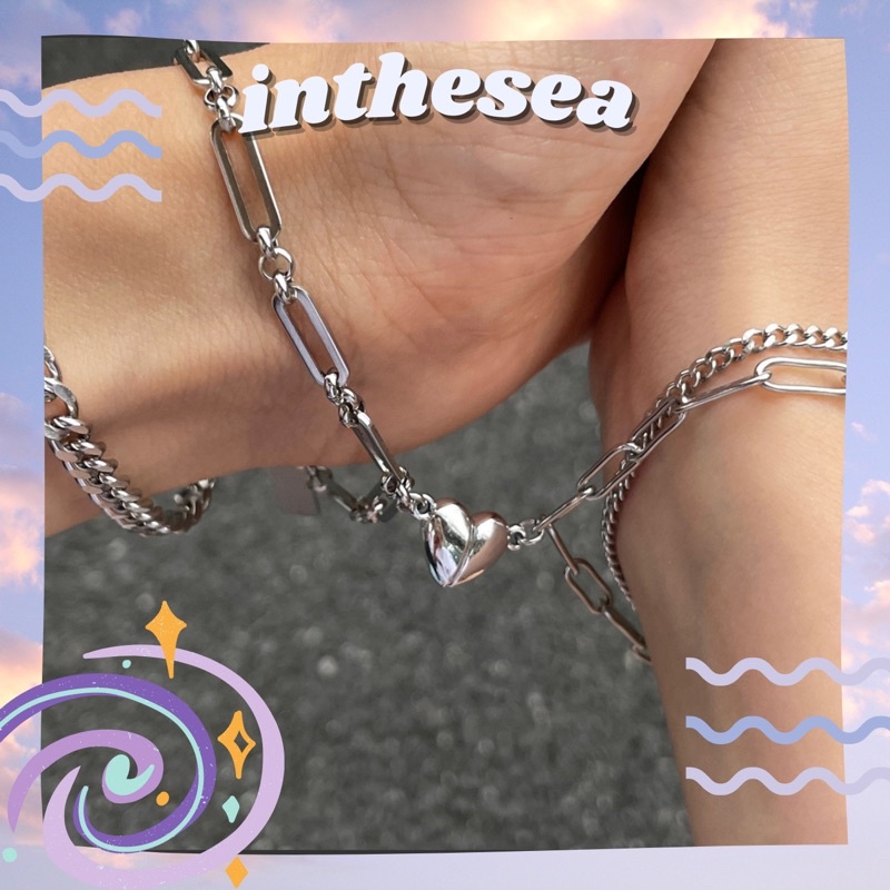 Vòng Tay Cặp Trái Tim Nam Châm Có Thể Hít Được Dễ Thương Cho Cặp Đôi