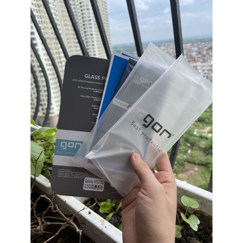 Bộ 2 kính cường lực Gor samsung A71/A72/M51/note 10 lite vát cạnh 2.5D cảm ứng siêu mượt trong suốt