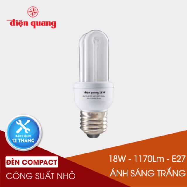 Bóng đèn Điện Quang 8W, 14W, 18W (đèn huỳnh quang compact)