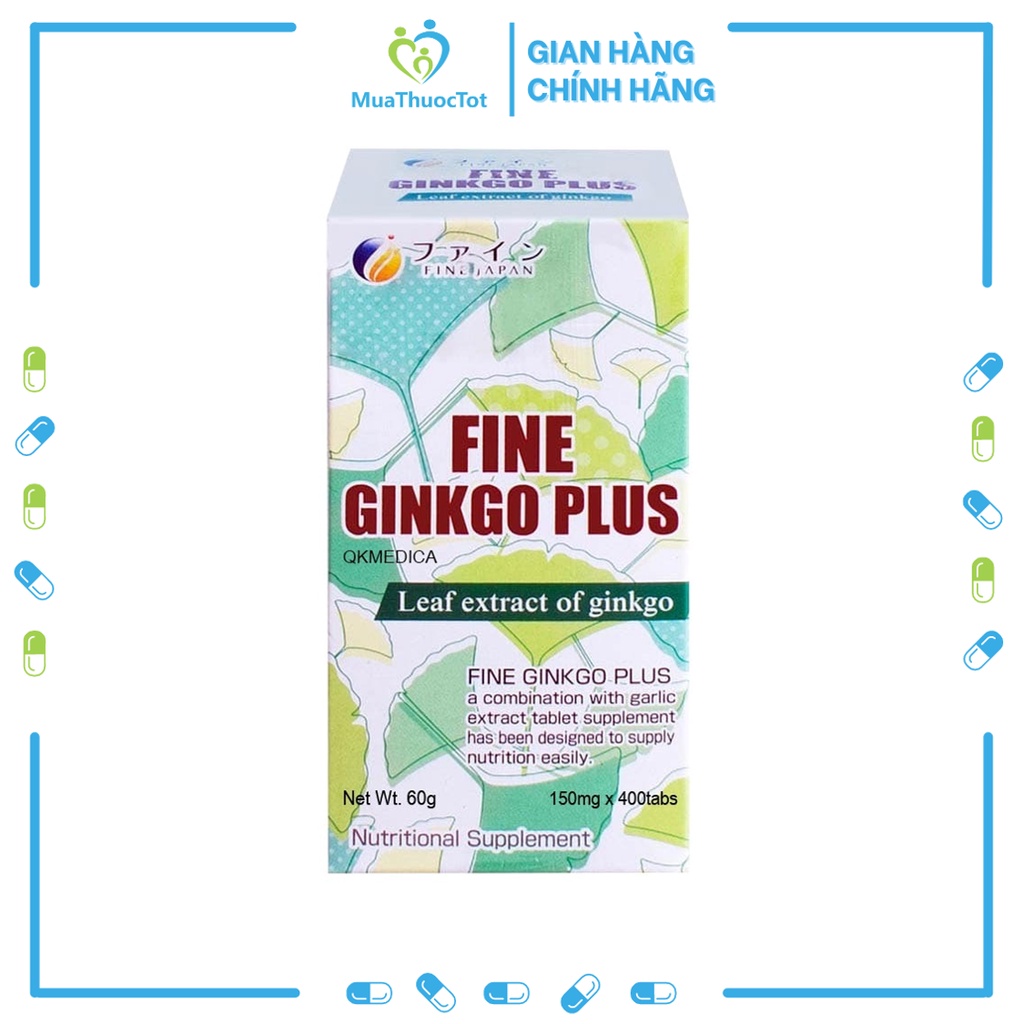 Viên uống bổ não tăng cường trí nhớ Fine Ginkgo Plus 400 viên