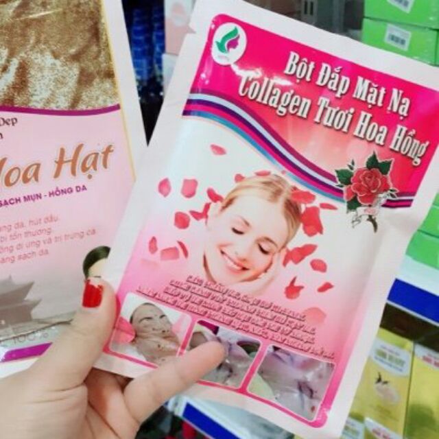 Mặt nạ COLAGEN HOA HỒNG TƯƠI