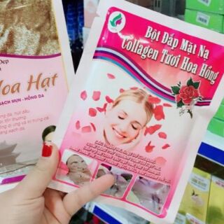 Mặt nạ colagen hoa hồng tươi
