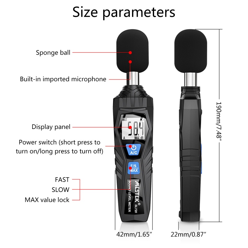 Thiết Bị Đọc Tiếng Ồn Cầm Tay 30-130dB