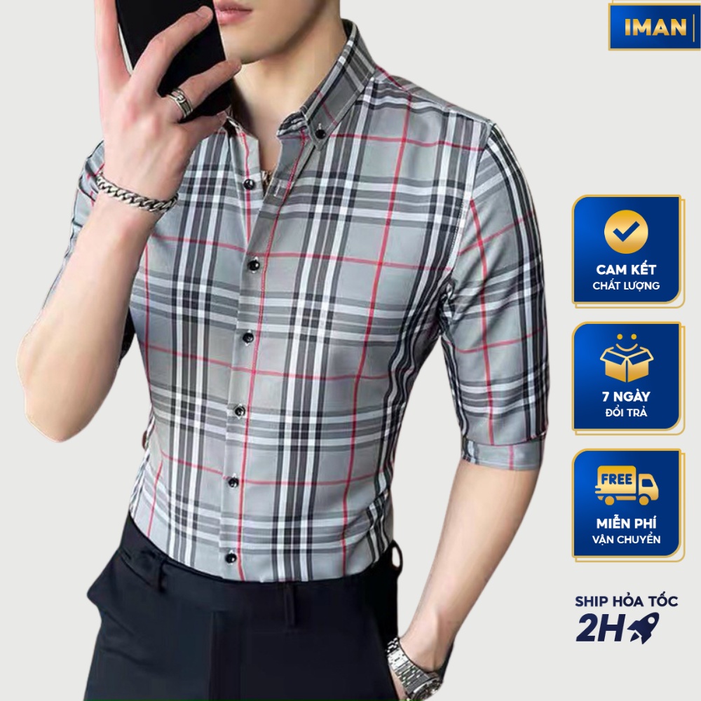 Áo Sơ Mi Nam Dài Tay BBR, Áo Sơ Mi Nam Hàn Quốc Công Sở Vải Cao Cấp Bền Đẹp, Thoáng Mát - iMan Store