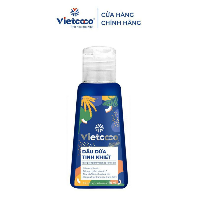 Dầu dừa tinh khiết dưỡng da cao cấp Vietcoco 50ml