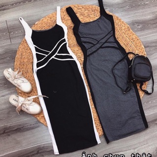 ❤️ đầm body viền chéo bụng #140k