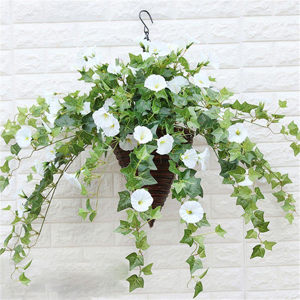 Vòng Hoa Giả Bằng Lụa 25 Bông 62cm Treo Tường Trang Trí Nhà Cửa
