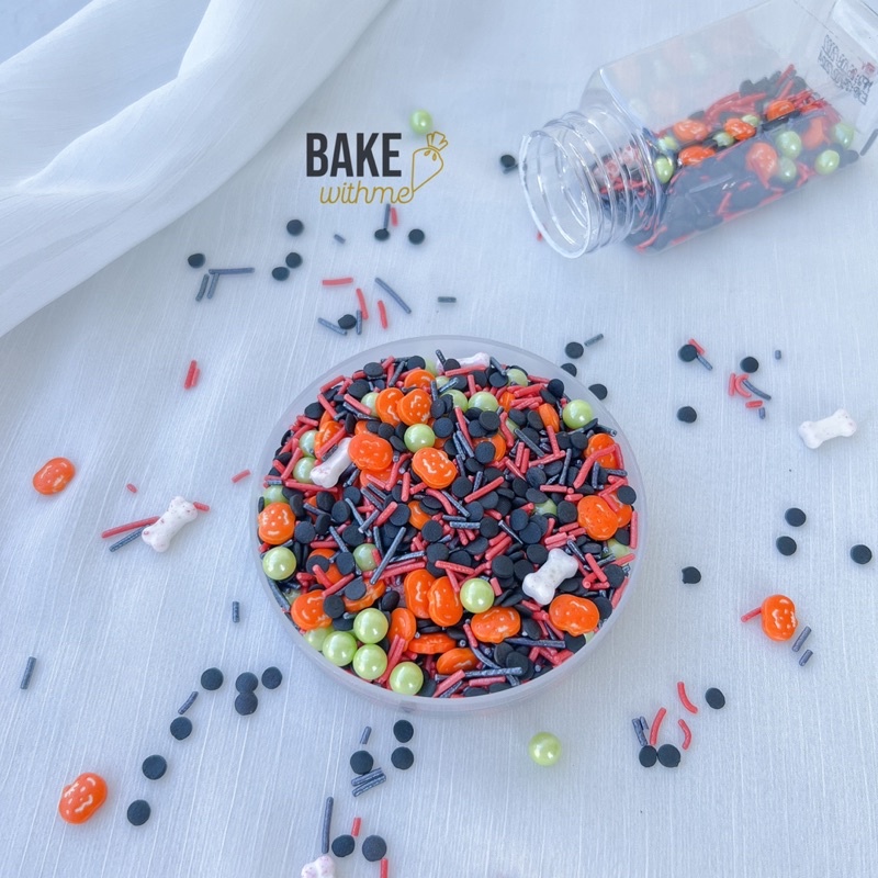 Kẹo bi đường, kẹo trang trí, kẹo bông đường Halloween để trang trí bánh kem, bánh sinh nhật, cupcake, donut