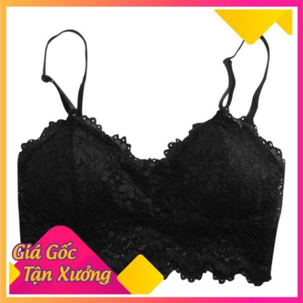 Áo Bra Ren Hoa 2 Dây Siêu Đẹp 343 Free Size
