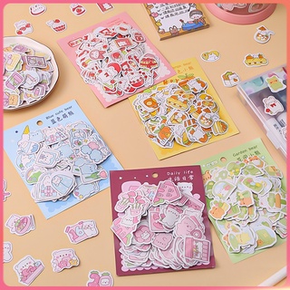 Set 200 miếng dán hình gấu / thỏ hoạt hình dễ thương trang trí nhật ký
