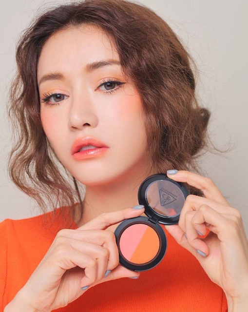 Má hồng 3CE 2 ngăn Duo color face blush