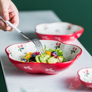 Bát sứ Cherry dáng bông hoa kiểu Bắc Âu
