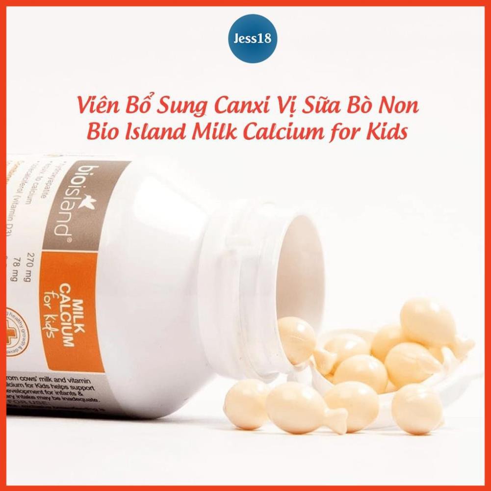 [Cam kết Hàng Auth] Canxi sữa Bioisland Milk Calcium, Úc (90 viên) bổ sung canxi phát triển xương và răng cho bé