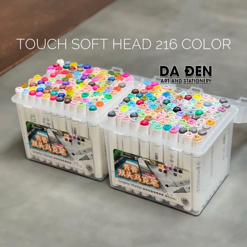 Bút Marker Touch Soft Head 216 Màu Hộp Nhựa