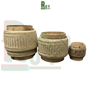 Bộ típ tre đựng xôi Lào Thái Lan กระติ๊บใส่ข้าวเหนียว
