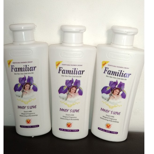 Sữa tắm ngựa/  tinh chất sữa dê Familiar chai 250ml