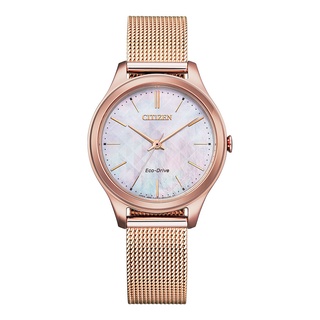 Đồng hồ nữ citizen dây thép không gỉ em0508-80y - mặt xà cừ