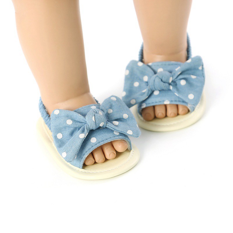 Giày sandal chống trơn dễ thương dành cho bé 0-18 tháng giày búp bê