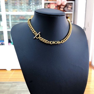 Choker / vòng cổ xích màu vàng nhám lì mẫu mới cao cấp