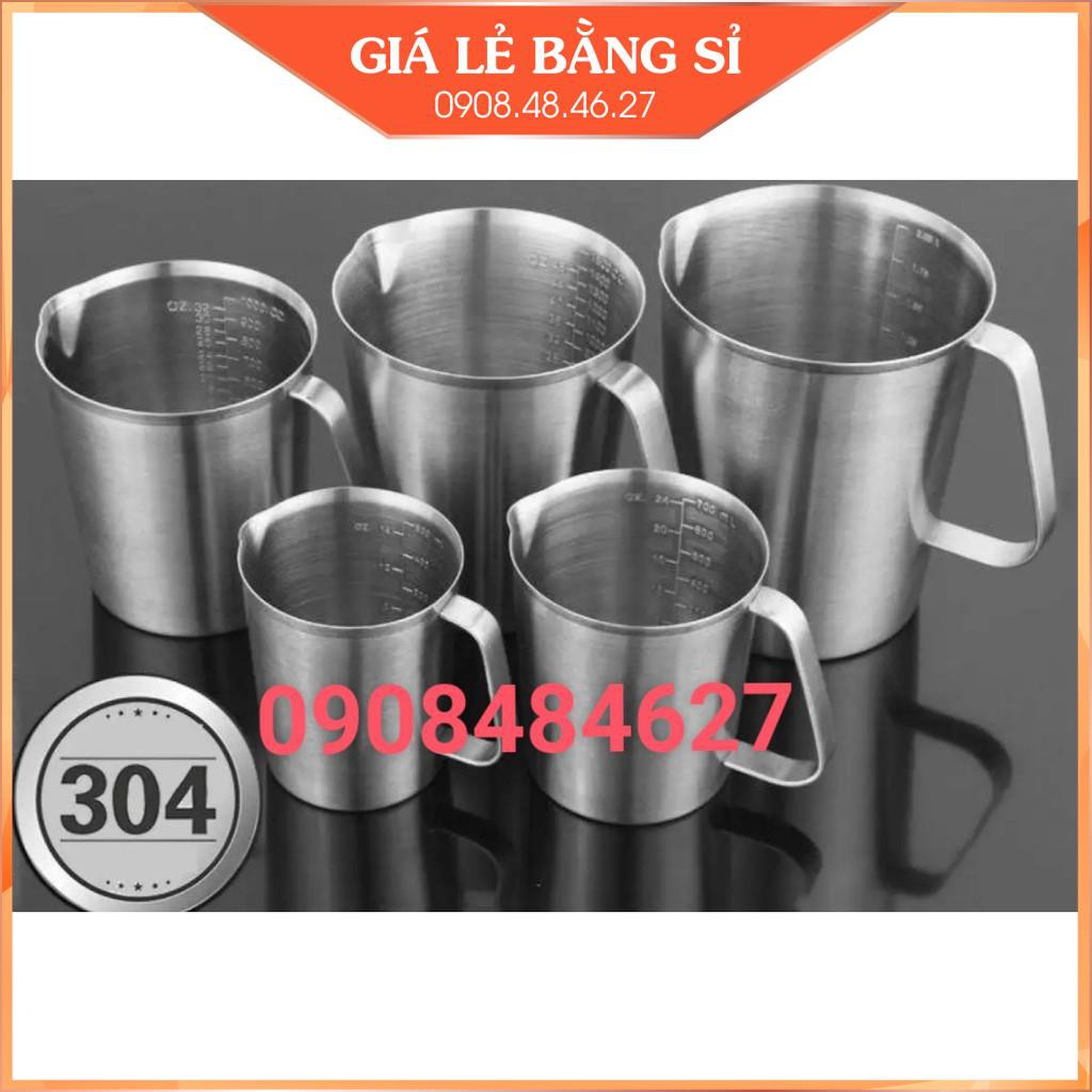 Ca Lường Định Lượng Inox 304 Có Vạch Chia Dung Tích. Hàng Loại 1