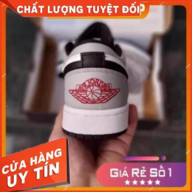 [FREESHIP- BẢO HÀNH 12 THÁNG] GIÀY THỂ THAO NAM NỮ JD XÁM CHỈ ĐỎ THẤP CỔ HOT TREND FULL BOX BILL