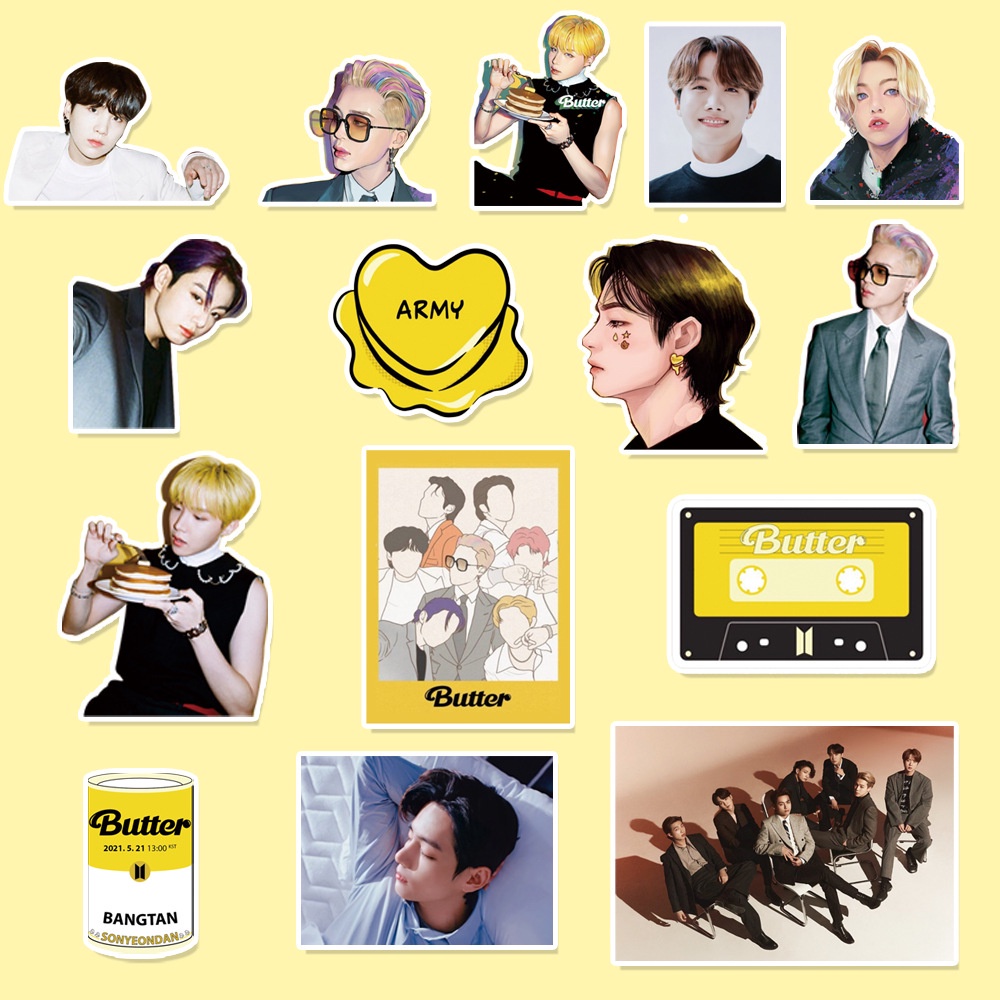 Set 100 Miếng Dán Hình BTS Trang Trí Dễ Thương