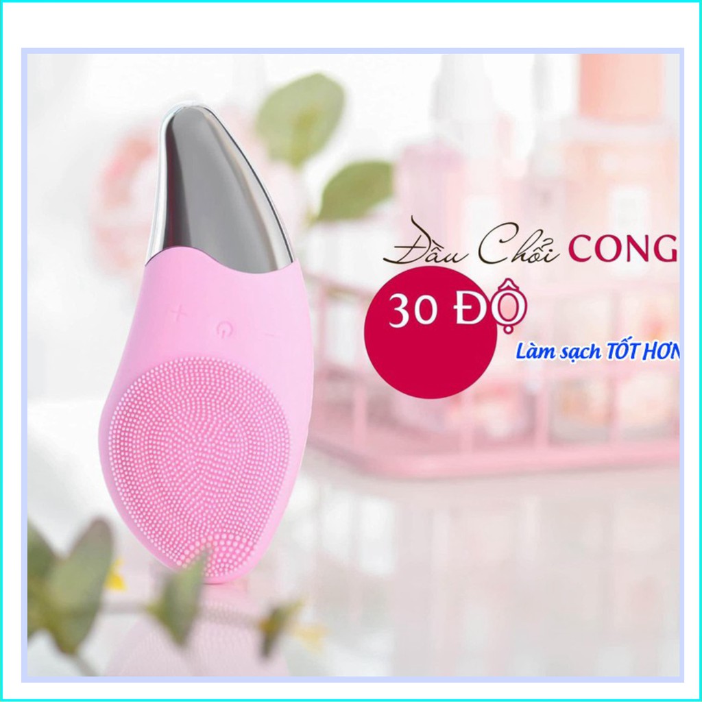 Máy rửa mặt SONIC FACIAL công nghệ mới TẶNG QUẤN ĐẦU– Rửa mặt – Massage nâng cơ hiệu quả