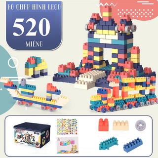 ĐỒ CHƠI LEGO 520 CHI TIẾT PHÁT TRIỂN SÁNG TẠO, THỎA SỨC KHÁM PHÁ CHO BÉ